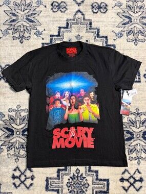 Scary Movie Cast I See Dead People Black Graphic T-Shirt Large Y2K Horror Comedy